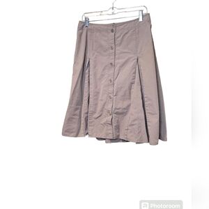 Vintage cottagecore territory ahead khaki skirt with pleads button up size 8